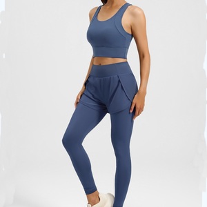 Soutien-gorge de sport sans couture pour femme, col carré, dos nageur, maintien moyen, yoga, fitness, couleur unie, respirant, séchage rapide, Spandex Polyester - Product Image 6
