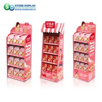 Support d'affichage alimentaire en carton personnalisé, support d'affichage en carton pour chips de pommes de terre, biscuits, support d'affichage pour collations