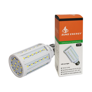 หลอดไฟข้าวโพดสำหรับขายส่ง E27/E26/E14 แรงดันสูง 12V/24V/36V 7W หลอดไฟ LED ปรับความสว่างได้ สำหรับใช้ในบ้าน - Product Image 1