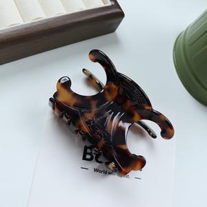 Pince à cheveux en acétate de marque célèbre personnalisée, grande pince simple de luxe, accessoire pour cheveux pour femmes - Product Image 5