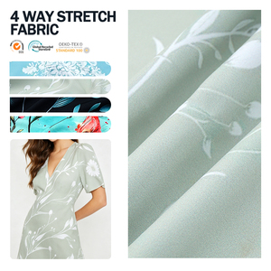 High Elasticity Custom Stretch Polyester Matte Spandex Draping 4 Way Stretch Fabric for Clothes - Product Image 1