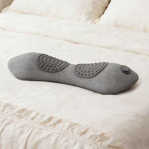 Masajeador de espalda ortopédico eléctrico de espuma viscoelástica con control de tiempo, marca privada, con vibración profunda y soporte lumbar. - Product Image 1