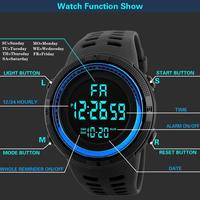 Reloj digital LED para hombre con cronógrafo, resistente al agua, duración de la batería de 2 años, correa de poliuretano, reloj deportivo 32