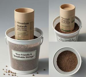 Premium 3/5/9 Holes Sieve Lid Recyclable Brown Kraft Paper Tube for Wildflower Seed Set Packaging - Product Image 4
