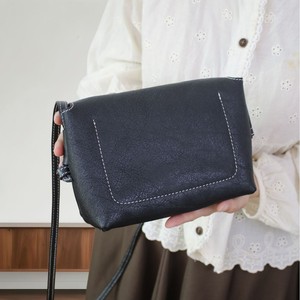 Vintage Leather Envelope Pouch Black Single Strap Crossbody <b>Bag</b> For Everyday Use - Product Image 3