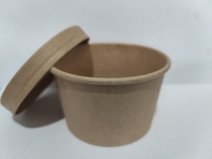 Copos de sopa impressos personalizados levar transportadora comida embalagem caixa artesanato papel descartável com tampa