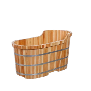 Baignoire de spa extérieure <span class=keywords><strong>en</strong></span> <span class=keywords><strong>bois</strong></span> au design moderne, baignoire de plongée froide pour une personne, pour la récupération et la thérapie dans l'eau froide, bain de glace pour hôtels - Product Image 1