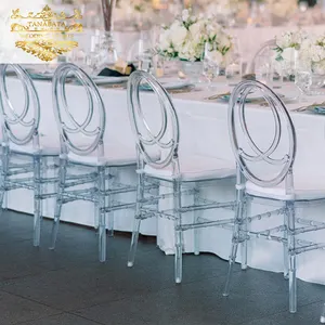 Wholesale resin wedding furniture plastic crystal chiavari chairs
