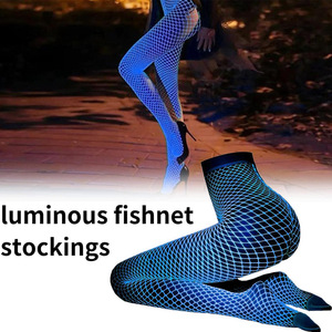 Yeni tasarım kadın seksi çorap kız moda elbise yenilik aydınlık tayt disko kulübü Fishnet çorap içi boş çorap - Product Image 3