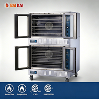 Four à convection commercial à gaz/électrique avec revêtement céramique certifié ETL pour la cuisson de pizzas et de pains en boulangerie