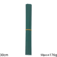 Fil floral en caoutchouc de 2 mm, 50 pièces/paquet, pour roses artificielles en plastique, fournitures de fleuriste, accessoires pour fleurs de savon DIY, vente en gros