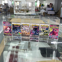 RAY YI Vente directe d'usine Distributeur de boosters de cartes à collectionner TCG en acrylique transparent personnalisé à 6 emplacements pour cartes Pokémon