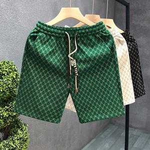 Shorts uniques à taille élastique, classiques, vintage, longueur genou, amincissants, imprimés pour hommes - Product Image 1