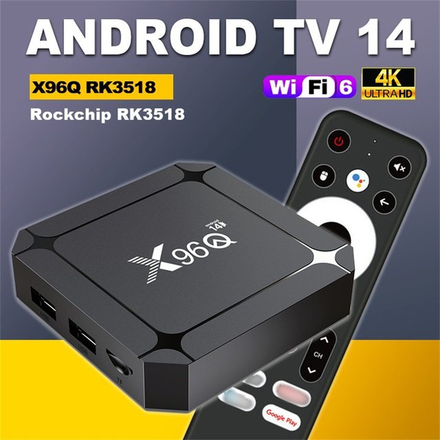 2026 Latest Streaming Media Multi Device X96Q RK3518 Set Top Box Android 14 Quad Core 4k Smart Tv Box Android Box