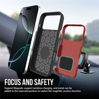 Motif Triangle Anti-rayures TPU PC 2 en 1 Antichoc Housse de Téléphone Portable pour iPhone 17 Pro Max 17 Air 17 Pro 16 15 14