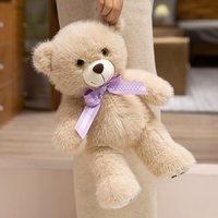 Ours en peluche mignon avec nœud papillon 30 cm, ours en peluche doux pour la Saint-Valentin, idéal pour câliner, prix d'usine en gros, conception personnalisée