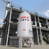 Réservoir de stockage d'oxygène liquide cryogénique sous pression ZNZH 10m3, réservoir de stockage de CO2 liquide horizontal multifonction