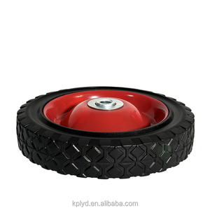 Hochwertige Voll gummi rollen 7 Zoll 182mm Industrie rollen Wagen rollen Eisen radkern - Product Image 4