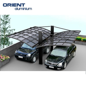 Abri de voiture extérieur moderne personnalisé en aluminium avec toit en polycarbonate pour garages de stationnement de voitures Nouveau design - Product Image 3
