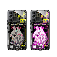 Uslion — coque de téléphone en verre trempé avec veilleuse LED, étui pour iPhone 11 13 12 11 XS Pro Max SE