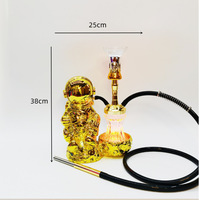 Chicha LED lumineuse style astronaute, grand ensemble de chicha arabe à tube unique pour bars KTV