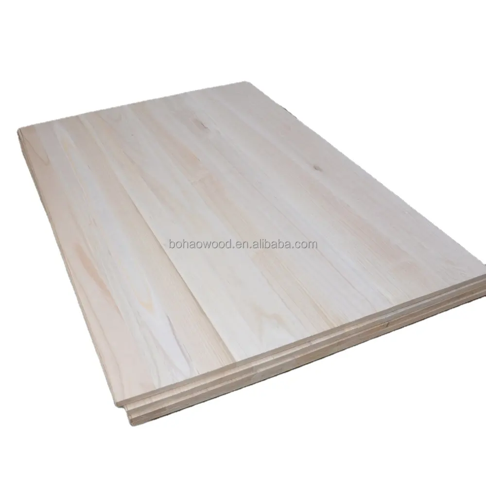 Fabrikdirektlieferung Paulownia Holzplatte zu verkaufen Paulownia Massivholzplatte für Wandplatte und Möbel
