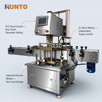 Machine de capsulage automatique de haute précision avec contrôle de moteur servo à couple réglable pour le capsulage et le scellage de bouteilles