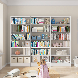 Modern Wrought Iron <b>Bookshelf</b> Long Corner Wall <b>Bookcase</b> for Home Living Room School Hotel or Apartment - Product Image 2