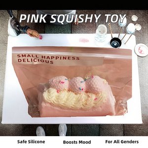 CHENXI Juguete Blandito Realista de Fresa Rosa de 10cm, Regalo Antiestrés, Juguete Sensorial de Simulación para Alivio del Estrés - Product Image 2