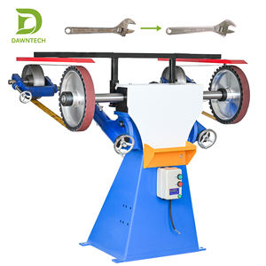 Máquina pulidora de banda de dos estaciones eléctrica para acabado de superficies de metal, acero inoxidable y aluminio - Product Image 3