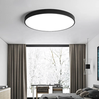 Plafonnier encastré noir à lumière naturelle, éclairage d'ambiance, luminaire décoratif moderne à LED pour chambre d'hôtel