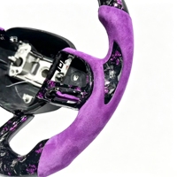 Volant en carbone forgé violet en stock pour Dodge Challenger, Charger Hellcat, Durango R/T, SRT, Chrysler Grand Cherokee