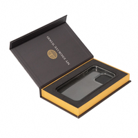 Caja magnética negra para teléfono con logotipo personalizado, caja de regalo de papel, cajas electrónicas de cartón rígido con imán reciclable
