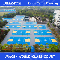 Revêtement de sol pour terrains de badminton et de volley-ball JRACE, prix d'usine, durable, antidérapant, intérieur/extérieur, surface multisports