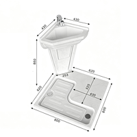 Base de douche et lavabo de qualité supérieure à ajustement universel pour camping-car, yacht et unité de salle de bain pour fourgon aménagé IVECO