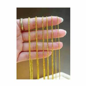 45cm 금 체인 금 목걸이 이름 목걸이 포함 진짜 금 목걸이 두꺼운 체인 주얼리 - Product Image 2