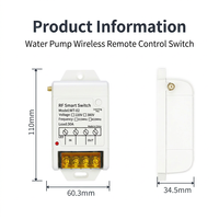 Radio AC220V 1 canal 433MHz, télécommande sans fil universelle RF pour pompe à eau, interrupteur récepteur