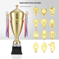 JZ 25 pouces grand trophée en métal coupe trophée en métal pour le football football matches sportifs compétitions pour honorer les réalisations