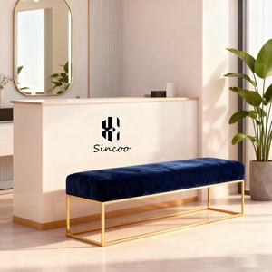 Sofá Semicircular de Terciopelo Moderno para Salón de Belleza, Hotel, Barbería, Salón de Peluquería, con Colores Personalizados - Product Image 3