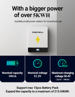 Système d'énergie solaire PISEN 10 kVA avec batterie, générateur électrique solaire 5 kW, système hybride complet pour la maison