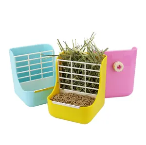 2024 new pet supplier guinea pig food box rabbit food grass rack bowl