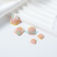 24 faux ongles d'orteil en acrylique de luxe à motif étoilé, réutilisables, taille unique, livrés avec de la colle gelée en cadeau
