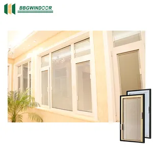 Lukliving Novos Produtos Isolamento térmico de janelas de alumínio com vidro de batente duplo Isolamento a vácuo com persianas entre vidros