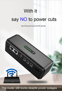 Dc hkivi Mini UPS với 8800mAh/10400mAh pin lithium cho <span class=keywords><strong>Wifi</strong></span> Router Mini DC POE đầu ra 5V/9V/12V/USB/PoE 15V/24V - Product Image 4