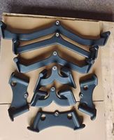 Ensemble de 8 barres en V pour rameur, en fer recouvert de caoutchouc, noir, accessoires pour machine à câbles, OEM disponible