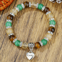Bracelet en perles de galets noirs très vendu pour hommes, bracelet en pierre naturelle fait à la main, élastique, cadeaux