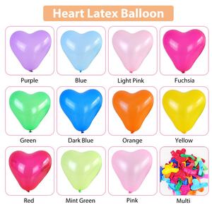 Décorations pour la Saint-Valentin, les mariages et les anniversaires - Ballons en latex en forme de cœur de 10 pouces, couleur pastel mate, à l'hélium ou à l'air - Product Image 5