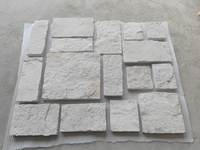 Pavé aléatoire en grès ivoire durable au design original pour projets de construction extérieure