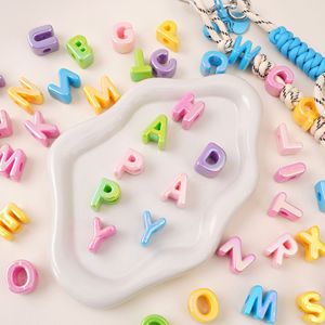 Lot de 5 perles en acrylique de luxe en forme de coquille arc-en-ciel à grand trou pour bracelet, faites à la main, DIY Cheng Shi - Product Image 3