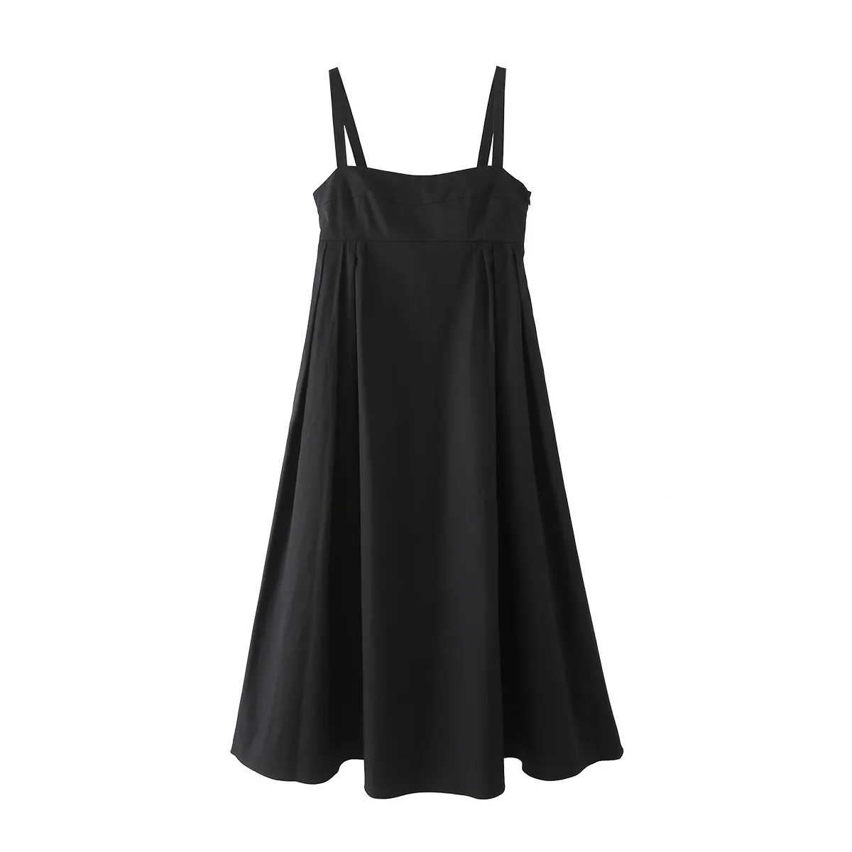 Black color cute design back elastic women summer fashion casual tank top dresses